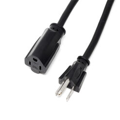 male and female end of extension cord