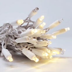 white led twinkle light string up close